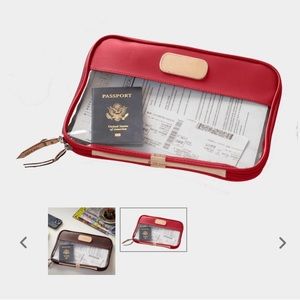 NWT Jon Hart Design Clear Folio Case- Red